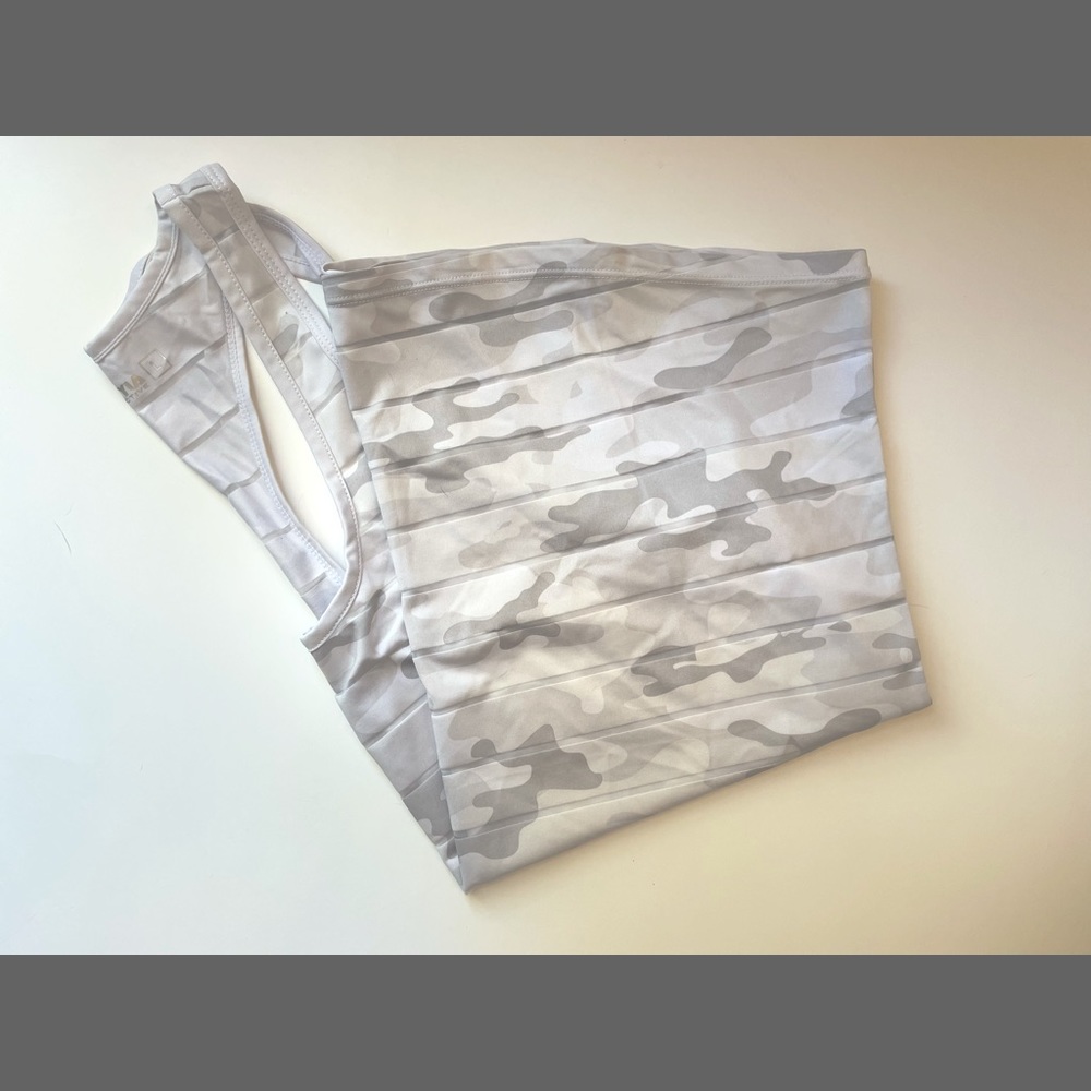 White Camo Havana Tank EUC